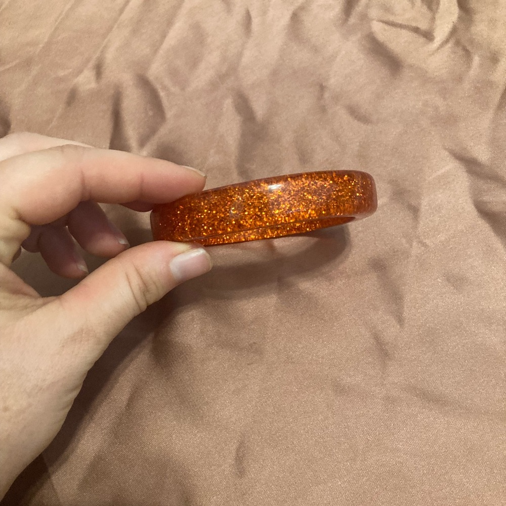 Splendette Amber Classic Glitter Bangle